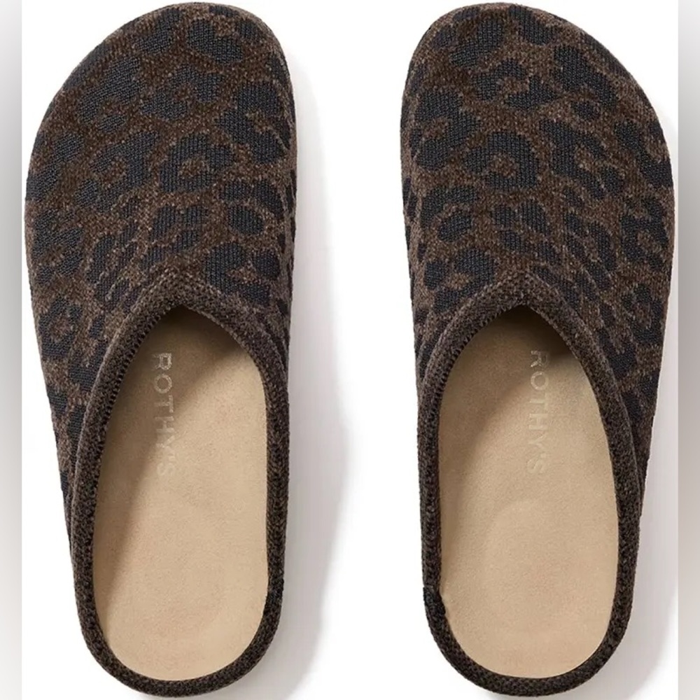 Rothy’s ReVelvet Casual Clog- Cheetah-NEW 8W